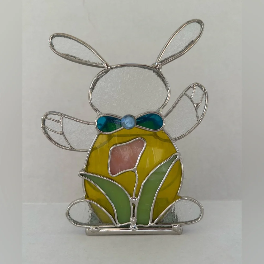 Stained Glass Bunny Tea Light Candle🐰 - Picture 1 of 11